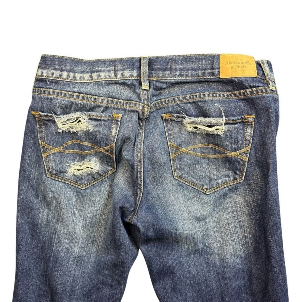 Abercrombie & Fitch Jeans Womens Size 6 Blue Jean Distressed New York - Picture 5 of 8